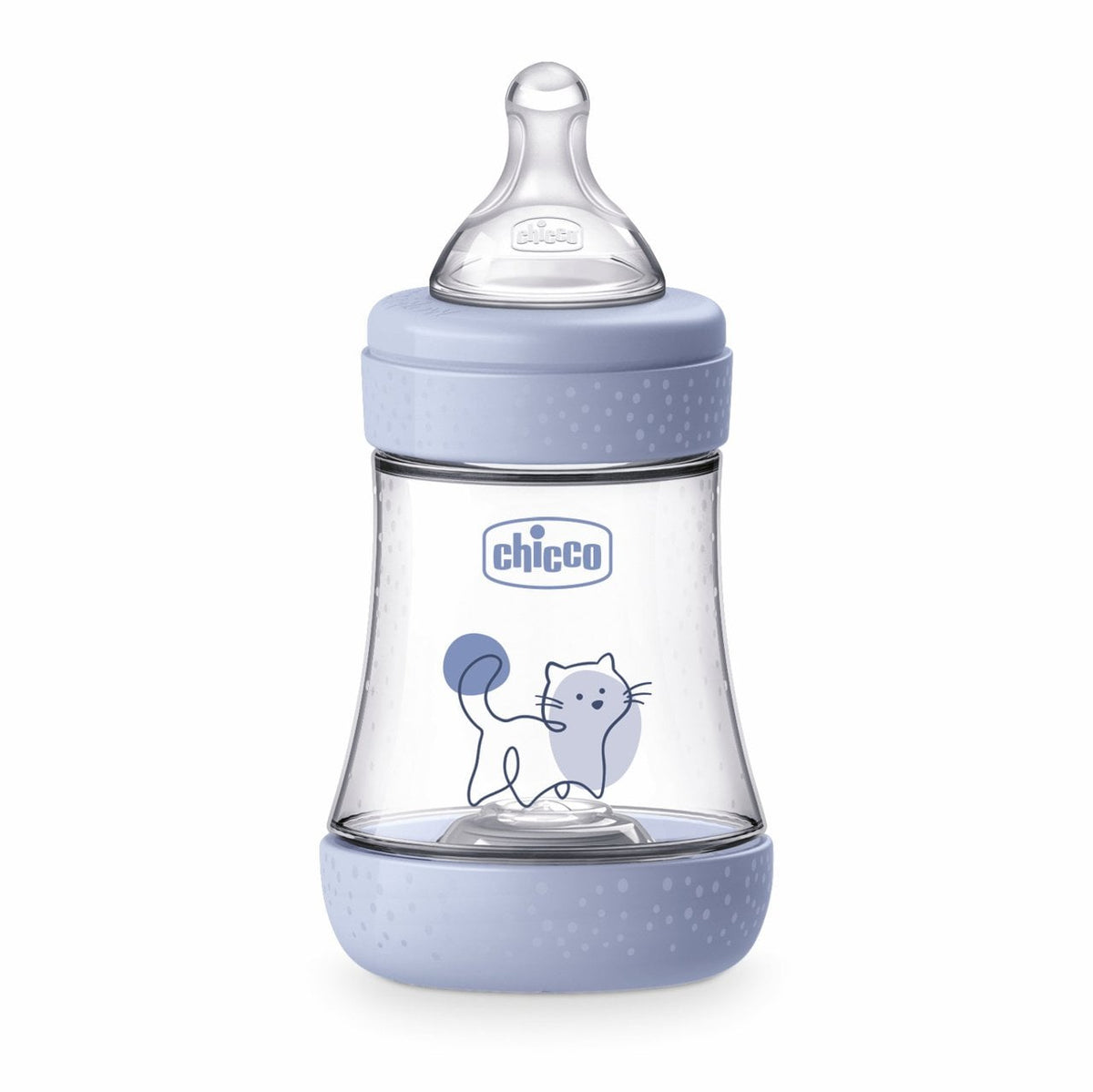Chicco Perfect5 Flasche 150 ml, langsamer Durchfluss, blau, 0m