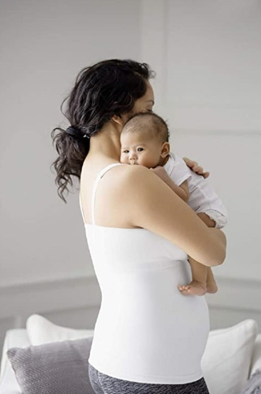 MEDELA top z biustonoszem do karmienia, biały, wygodny top zintegrowany do karmienia dla mamy i dziecka