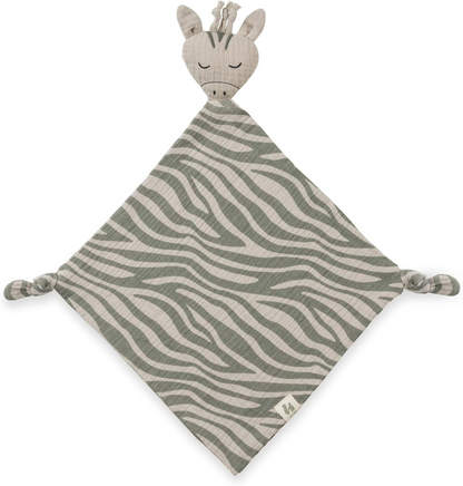 HAUCK Cuddle N Play Musselin-Schnuffeltuch 25 x 25 cm ZEBRA SAGE