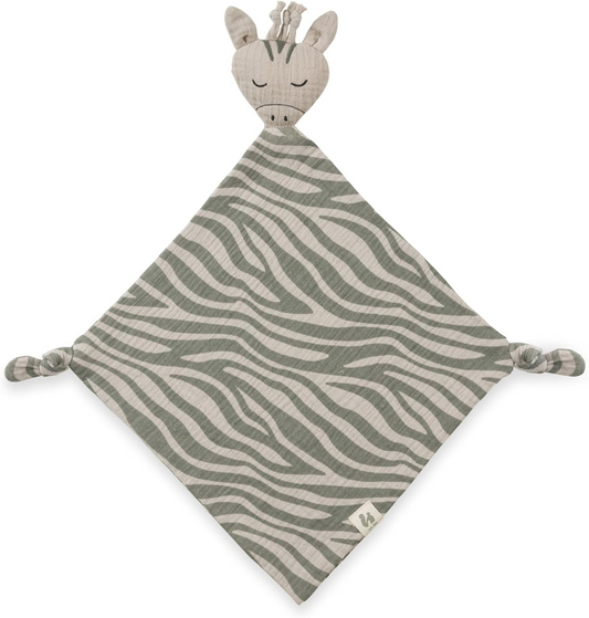 HAUCK Cuddle N Play Musselin-Schnuffeltuch 25 x 25 cm ZEBRA SAGE