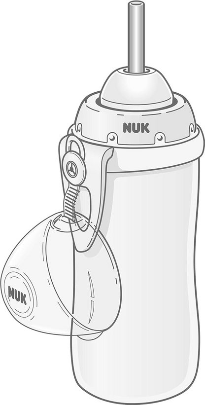 NUK 2 Trinktüllen und 2 Strohhalme für die FLEXI CUP Flasche