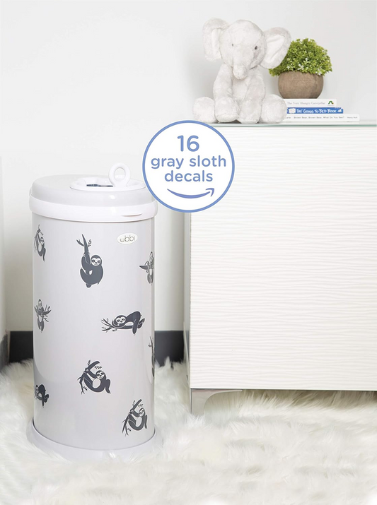 UBBI dekorative Aufkleber für Korb, Trinkflasche, Flasche und andere Gegenstände, FAULTIER, 16 Stück – Produktfoto 2