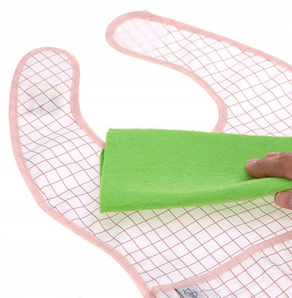 LASSIG Kunststofflätzchen mit Klettverschluss und Auffangtasche 2er-Pack 6-24 Monate