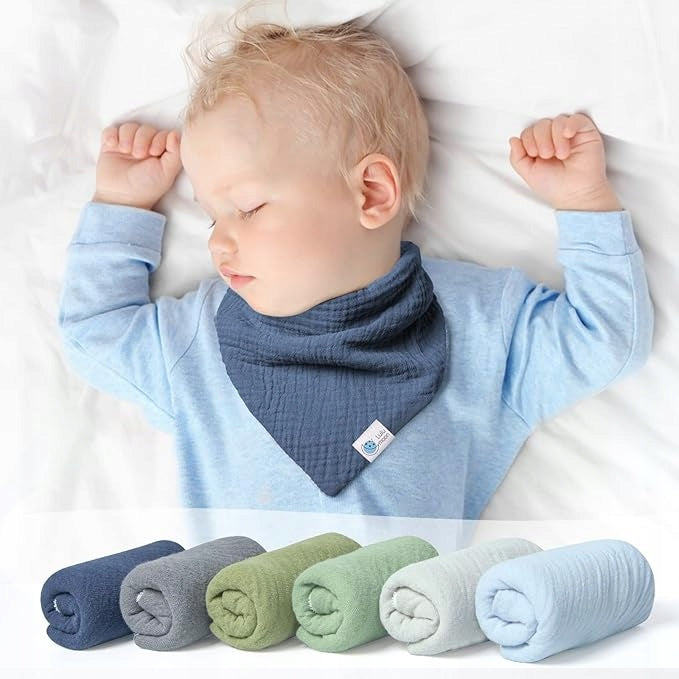 LULU MOON Bandana-Lätzchen mit Druckknöpfen 0-36 Monate x5