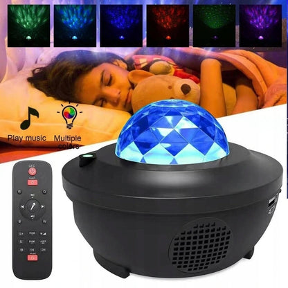 VOKSUN LED Bluetooth projektor gwiazd + pilot