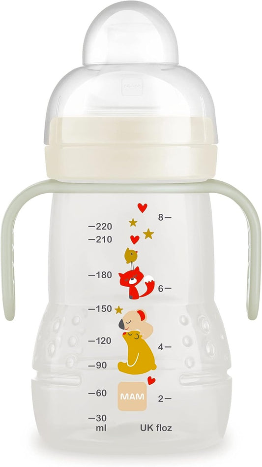 MAM Trainer Night beker met anti-lek 2 tuiten en lichtgevende handvatten 220 ml 4 m+