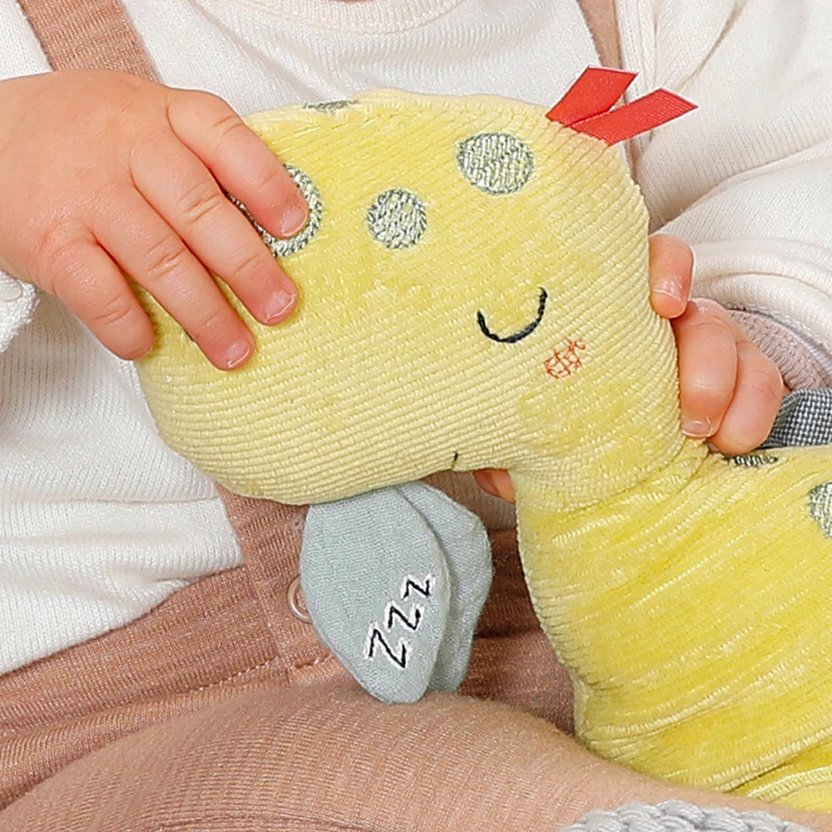 FEHN Kuscheltier Cord mit Nachtlicht DINO 20 x 23 cm