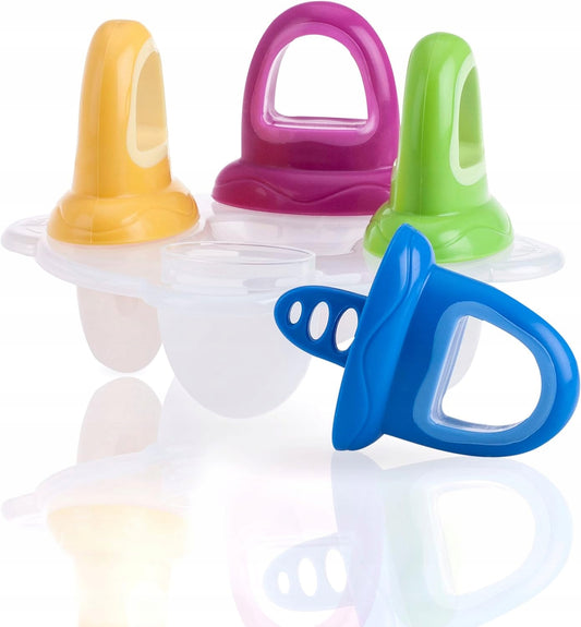 NUBY foremki do lodów w kształcie smoczka 6m+ bez BPA, kolorowe foremki dla dzieci