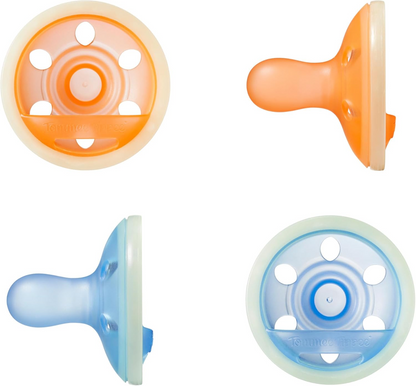 TOMMEE TIPPEE Breast Like Beruhigungssauger x4 6-18 Monate LEUCHTEND