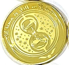 BRADOC Zahnfee vergoldete Metallmünze für unter das Kopfkissen 4 cm SANDUHR