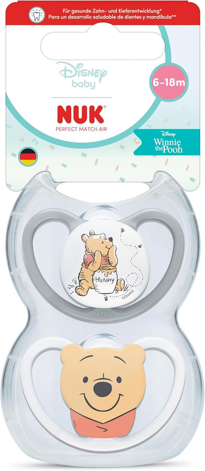 NUK Perfect Match Air smoczek uspokajający 6-18m x2 DISNEY