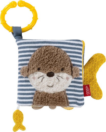 FEHN Otter Theo Fühlbuch mit Spiegel ANHÄNGER 11 x 11 cm