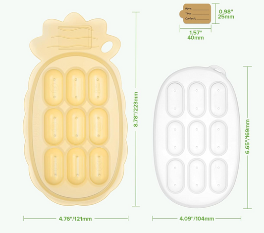 HAAKAA Silikon-Gefriertablett für Lebensmittel + Deckel – Produktfoto 2