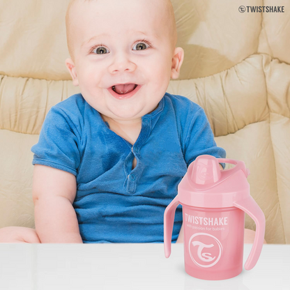 TWISTSHAKE Mini Cup Auslaufsicherer Becher mit Trinkschnabel und Mixer 230 ml 4 m+