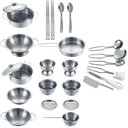 ENPEI Mini-Küchenzubehör Edelstahl 27 Teile 3l+