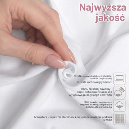 BABYBAY Deluxe Organic Spannbettlaken 89x50 cm weiß