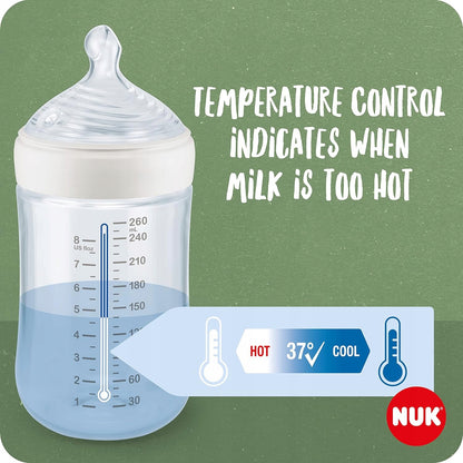 NUK for Nature Set 2x Flasche + Schnuller Temperaturkontrolle
