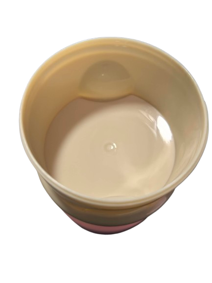 container for infant formula pink-beige color