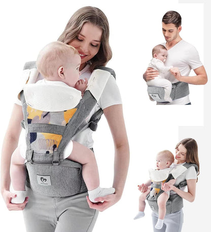 BELLABABY Ergonomische Babytrage mit Hüftgurt 3in1 0-36 Monate