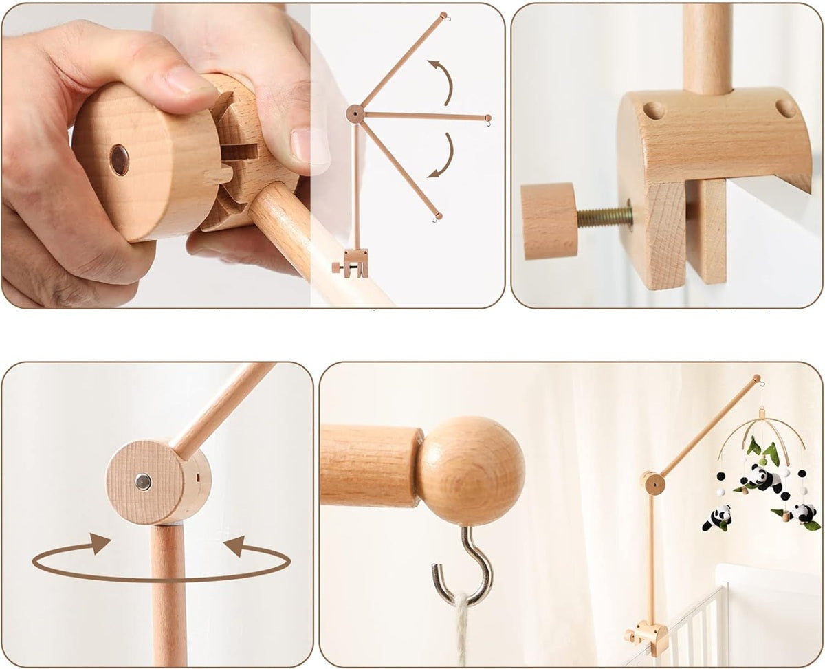 GIFT OF NATURE Holzhalterung für Babybett-Mobile