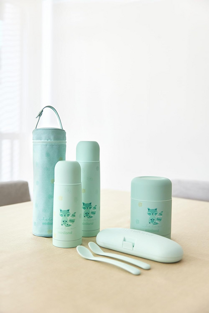MINILAND Picknick-Besteck-Set + Etui, 4-teilig