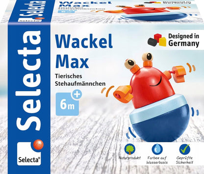 SELECTA Stehaufmännchen aus Holz KRABBE 10 cm