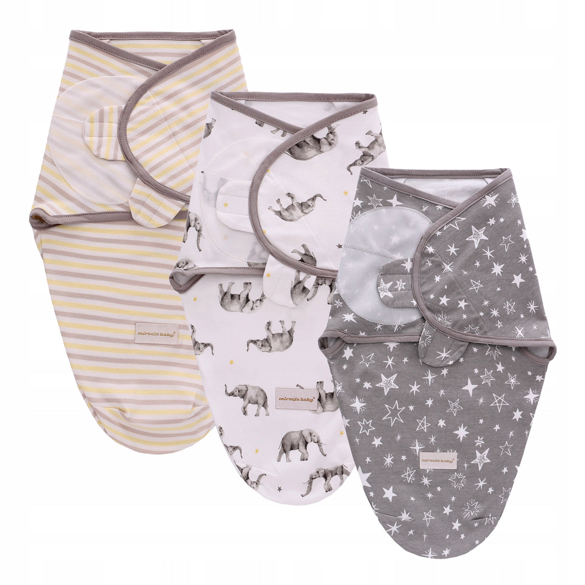 MIRACLE BABY Pucktuch Schlafsack 0-3 Monate x3