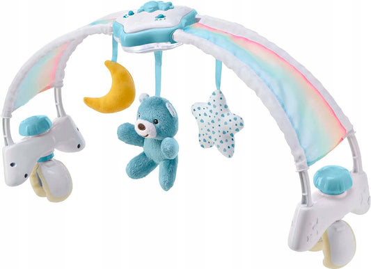 CHICCO Rainbow Sky 2 az 1-ben babakocsi játékív és zenélő éjszakai fény