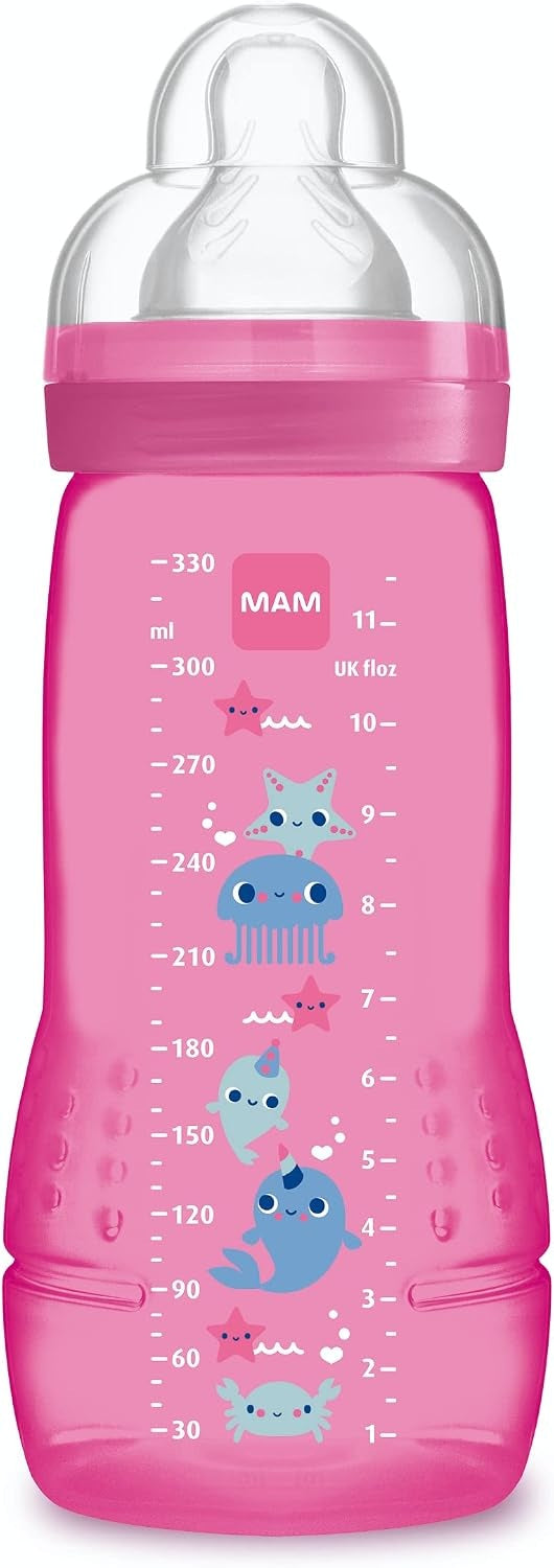 MAM Easy Active cumisüveg 330 ml, 3-as cumifej, 4 hó+ Tengeri