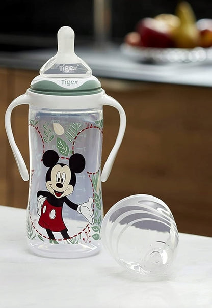 TIGEX Mickey Maus Flasche mit 3-fach regulierbarem Sauger 6 m+ 300 ml