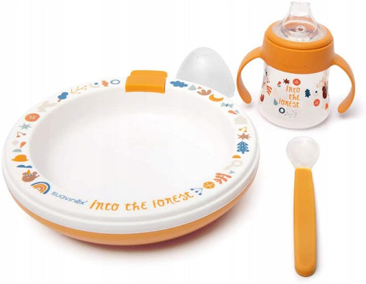 SUAVINEX set thermobord, beker en lepel FOREST