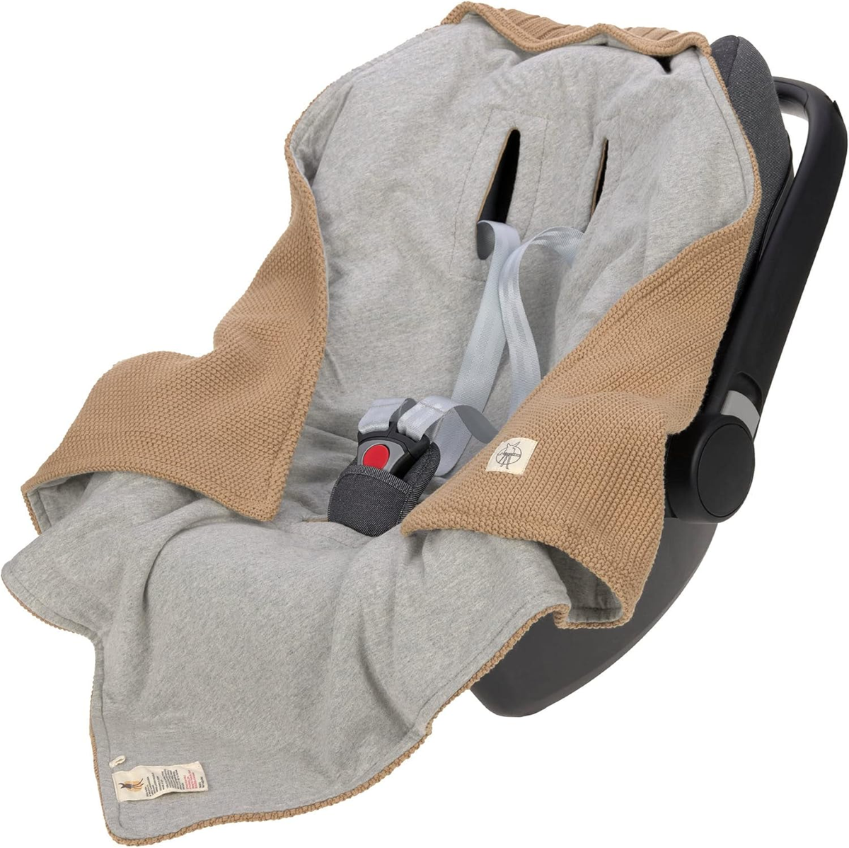 LÄSSIG Fußsack für Babyschale GOTS