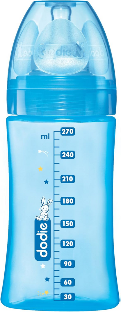 DODIE Flasche 270 ml Sauger 2 mittlerer Durchfluss 0-6 Monate KANINCHEN