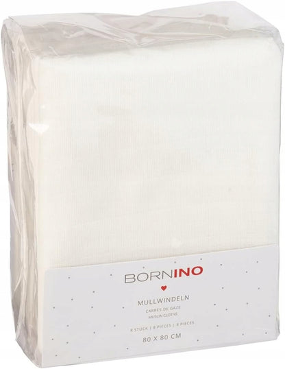 BORNINOmultifunctional nappy x8age 0 +dimensions 80x80 cmfabric 100% cottonnew condition