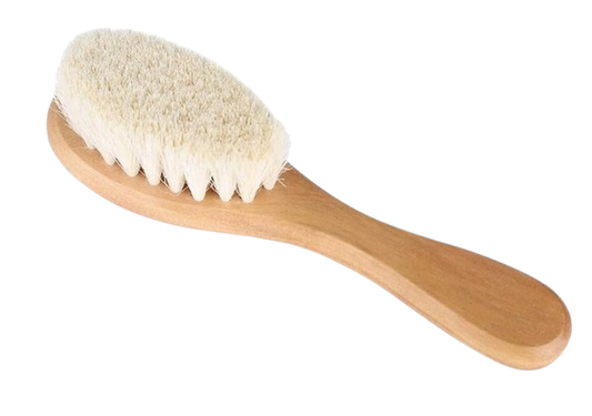 MUMUSUKI Haarbürste aus Holz mit Ziegenhaar 0-6 m