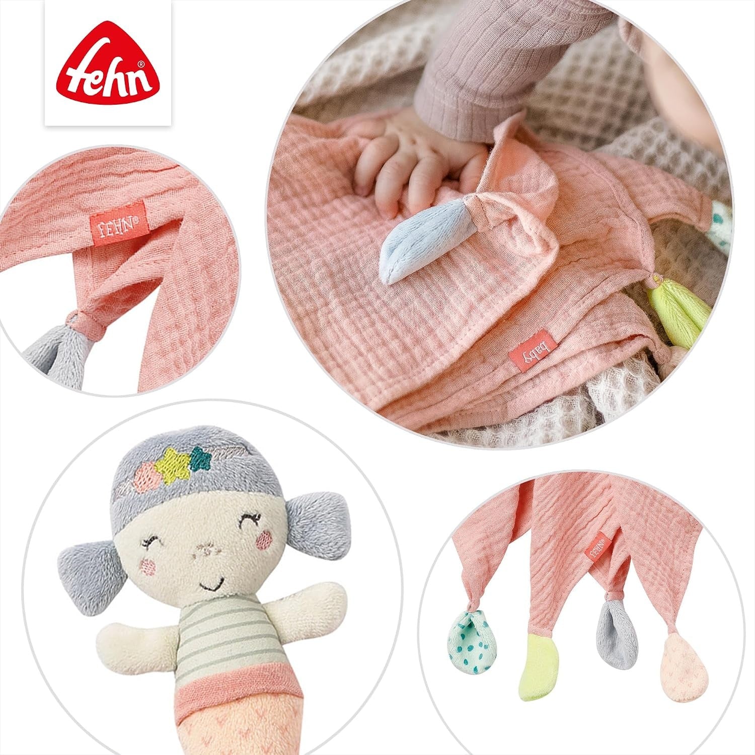 FEHN kocyk komforter przytulanka 45 cm SYRENKA – zdjęcie 2
