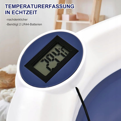 GLENMORE Klappbadewanne mit Ablauf und Thermometer