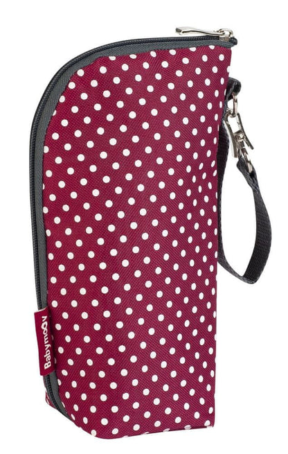 BABYMOOV torba do wózka BABY CHIC + przewijak, beżowo-bordowy organizer w groszki