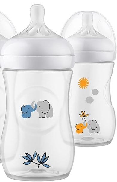 PHILIPS AVENT Natural RESPONSE Flasche 260 ml 1m+ x3 DEKOR