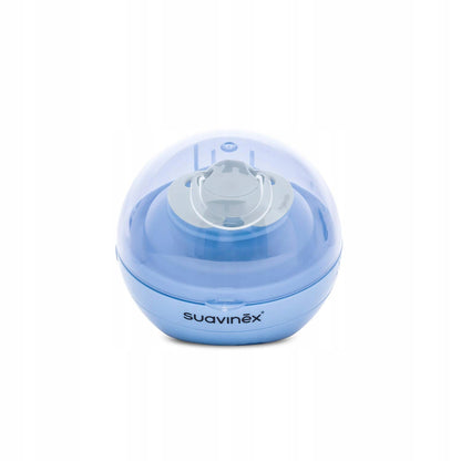 SUAVINEX Duccio STERYLIZATOR smoczków UV 9 cm, niebieski, kompaktowy sterylizator smoczków z USB