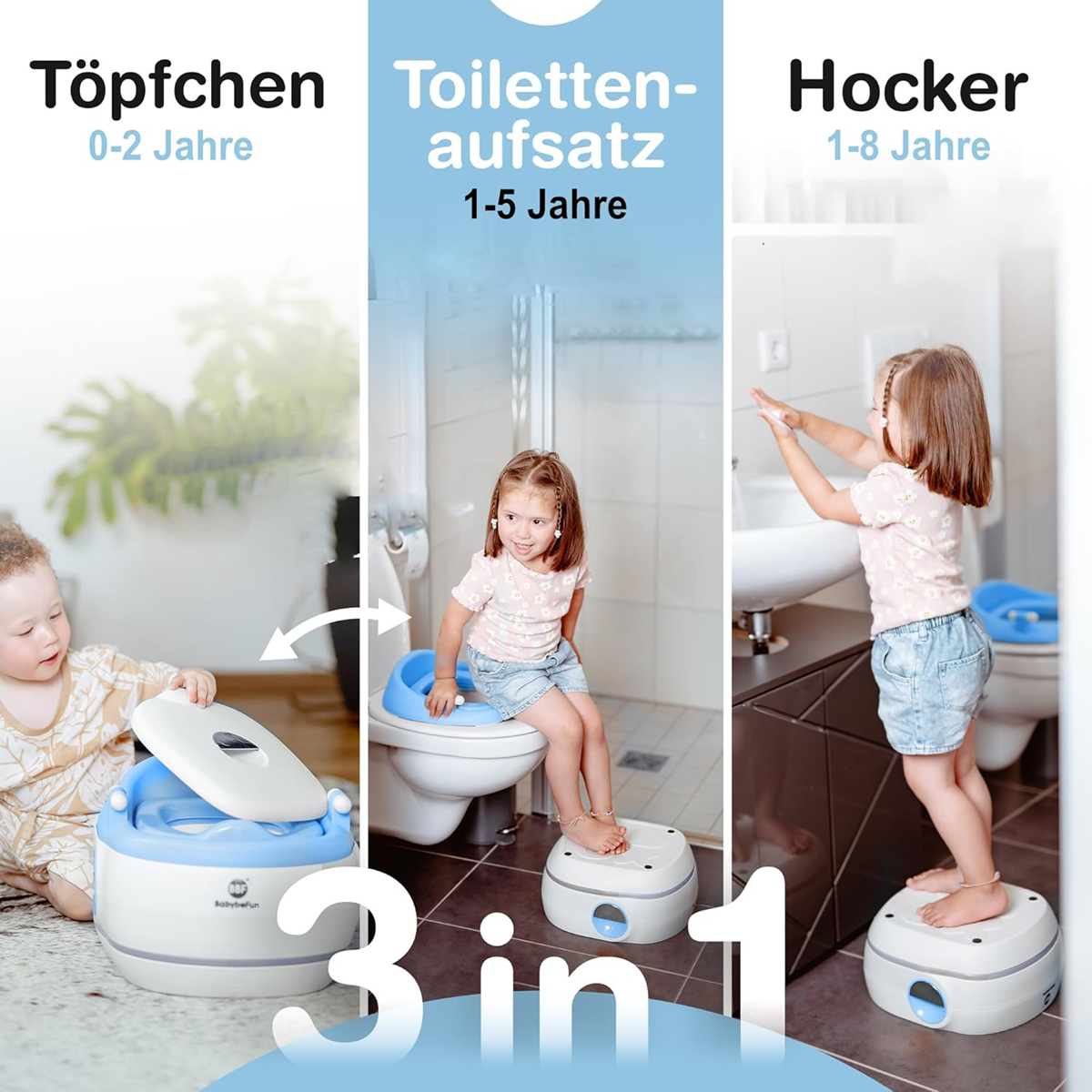 BABYBEFUN 3in1 Topf Toilettentrainer Fußbank