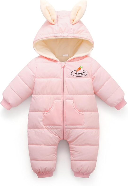 JIAMY Winteroverall mit Kapuze und Ohren 6-12 Monate 80