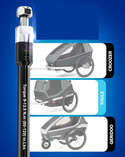 THULE AXLE Steckachse für Fahrradanhänger THULE CROOZER QERIDOO 160-178 mm M12x1.0