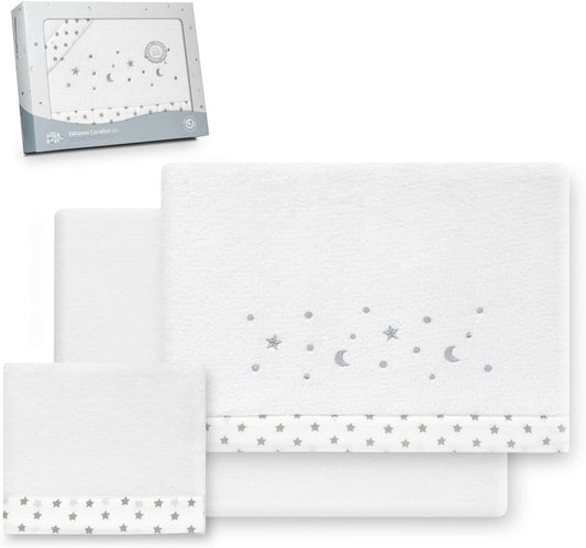 INTERBABY Bettwäsche-Set für Babybett 60x120 cm Coralina