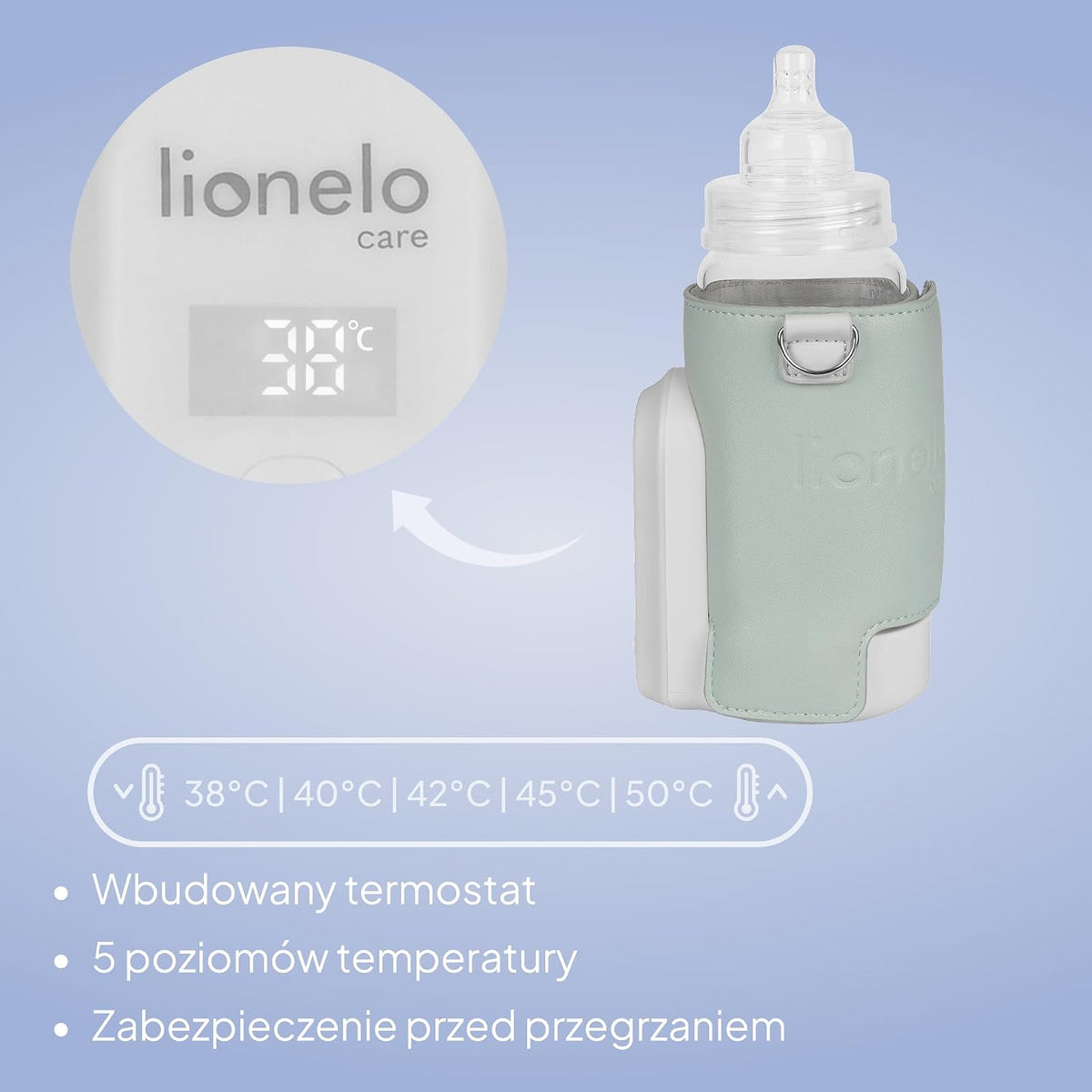 LIONELO Thermup Go Evo tragbarer Flaschenwärmer