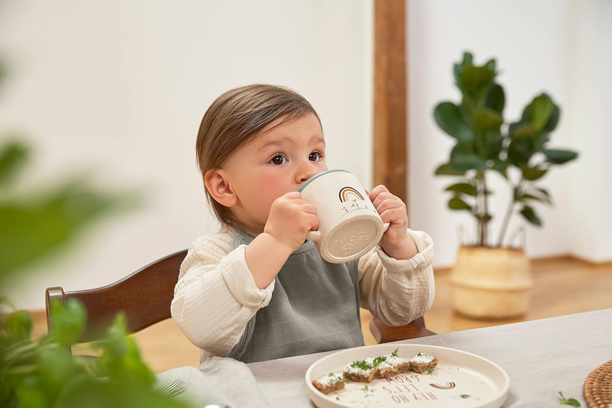 LASSIG Sippy Cup Garden Explorer pohár s náustkom 150 ml 6 m+