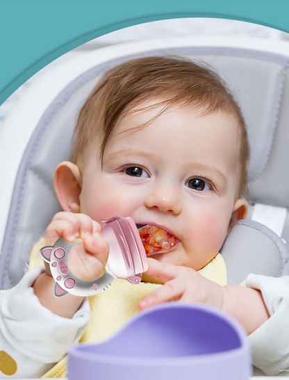 KAIYINGXIN Obst-Beißring für Babys, 3-24 Monate, 2 Stück, 2 Mundstücke