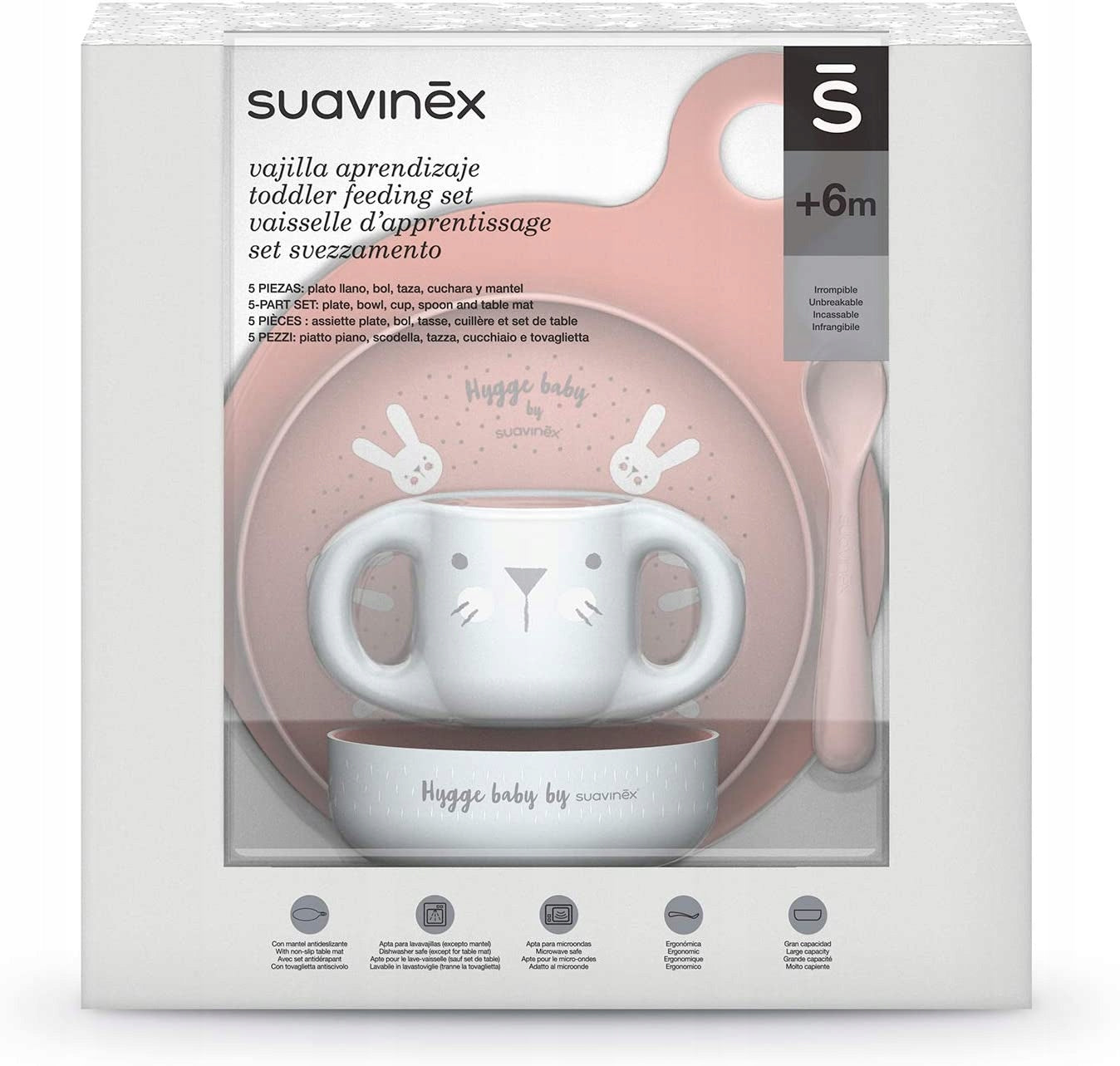 SUAVINEX zestaw naczyń 5el. HYGGE 6m+