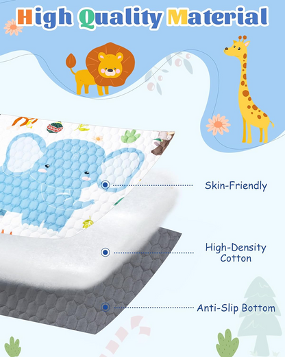 FUNSLAND Spielmatte für Babys mit Größenmessung 127x127cm