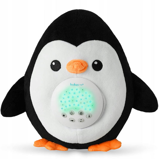 BUBZI Kuscheltier, Sternenhimmel-Projektor, 20 Geräusche PINGUIN 20 cm